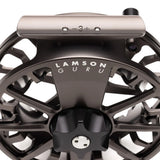 Close-up of Lamson Guru E Fly Reel available at Angles Sports